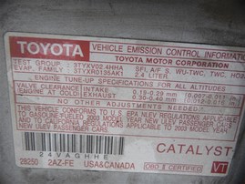 2003 Toyota Camry LE White 2.4L AT #Z22091